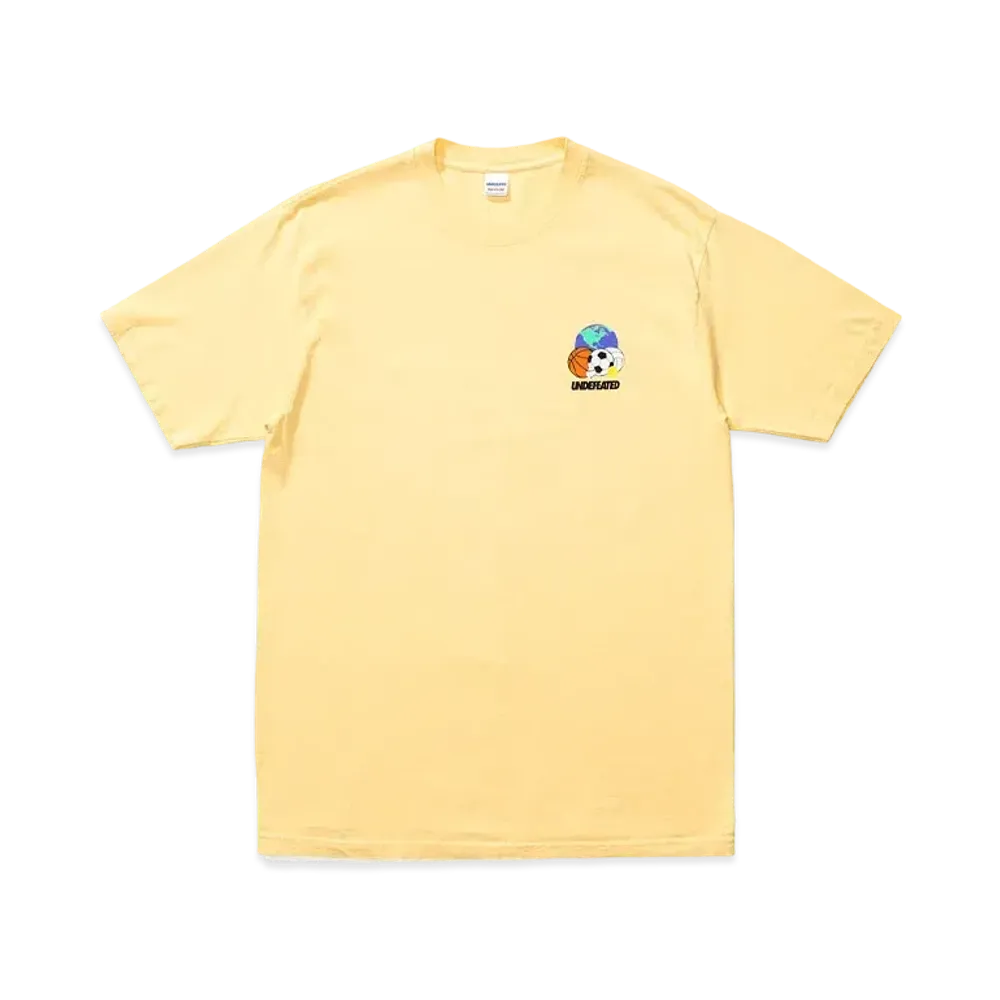 UNDEFEATED GLOBALLS S/S TEE - 80167 "Yellow"