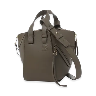 LOEWE Hammock Compact Bag "Dark Khaki Green"