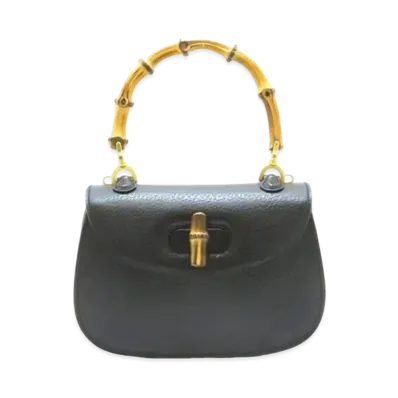 GUCCI Classic Top Handle Small Bamboo Leather "Black"