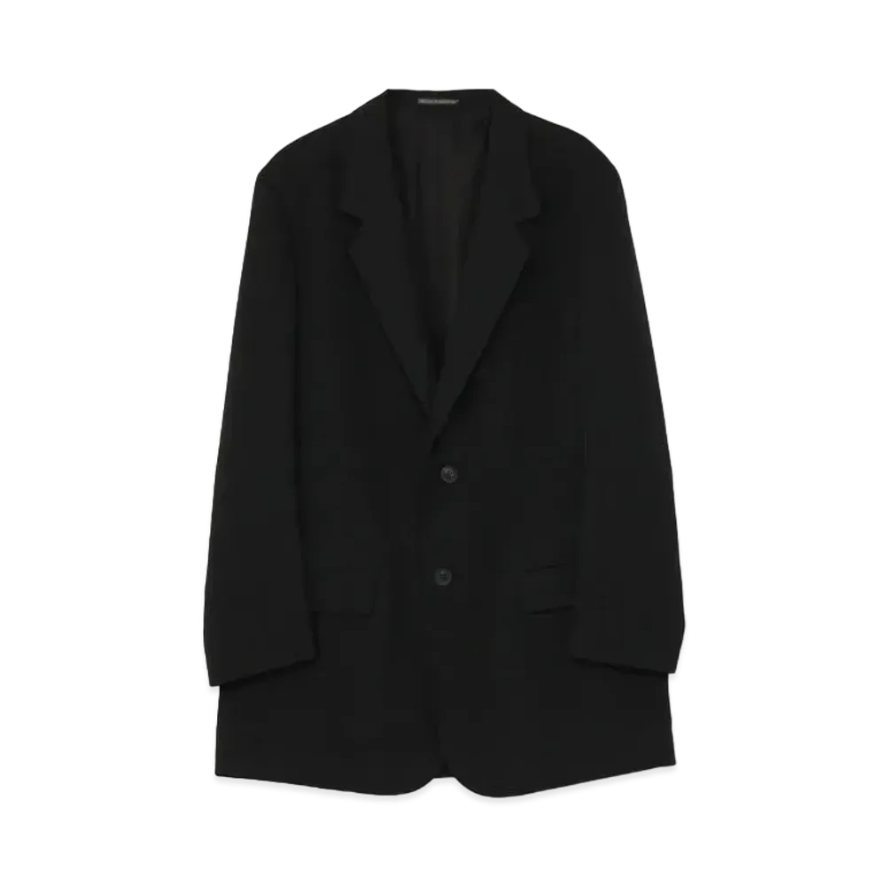 Yohji Yamamoto Pour Homme W/GABARDINE LEFT FASTENER JACKET "Black"