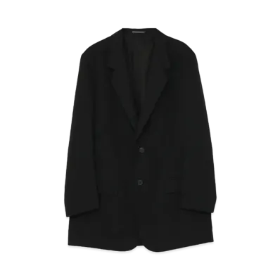 Yohji Yamamoto Pour Homme W/GABARDINE LEFT FASTENER JACKET "Black"