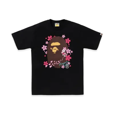 A BATHING APE Sakura Ape Head Tee "Black"