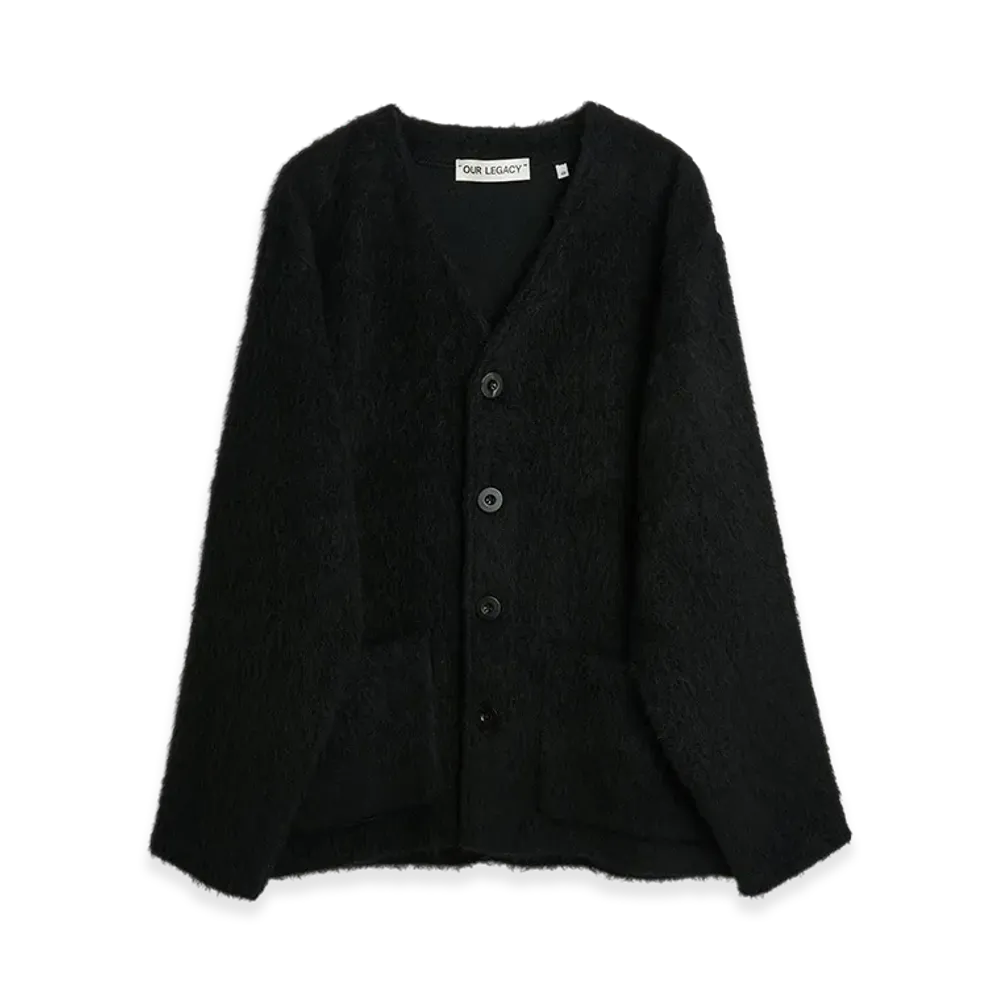 OUR LEGACY Cardigan "Black Mohair"