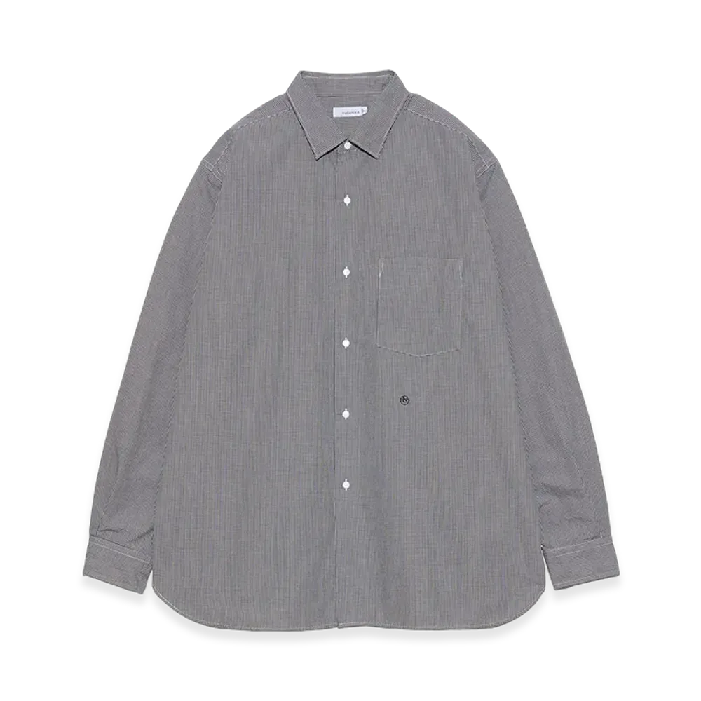 nanamica Regular Collar Gingham Check Wind Shirt "Navy"