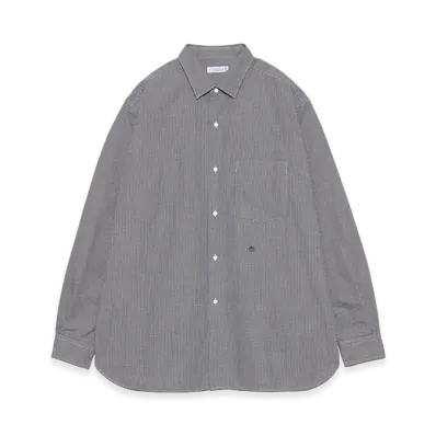 nanamica Regular Collar Gingham Check Wind Shirt "Navy"
