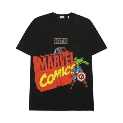 Marvel x Kith Spider-Man Avengers Vintage Tee "Black"
