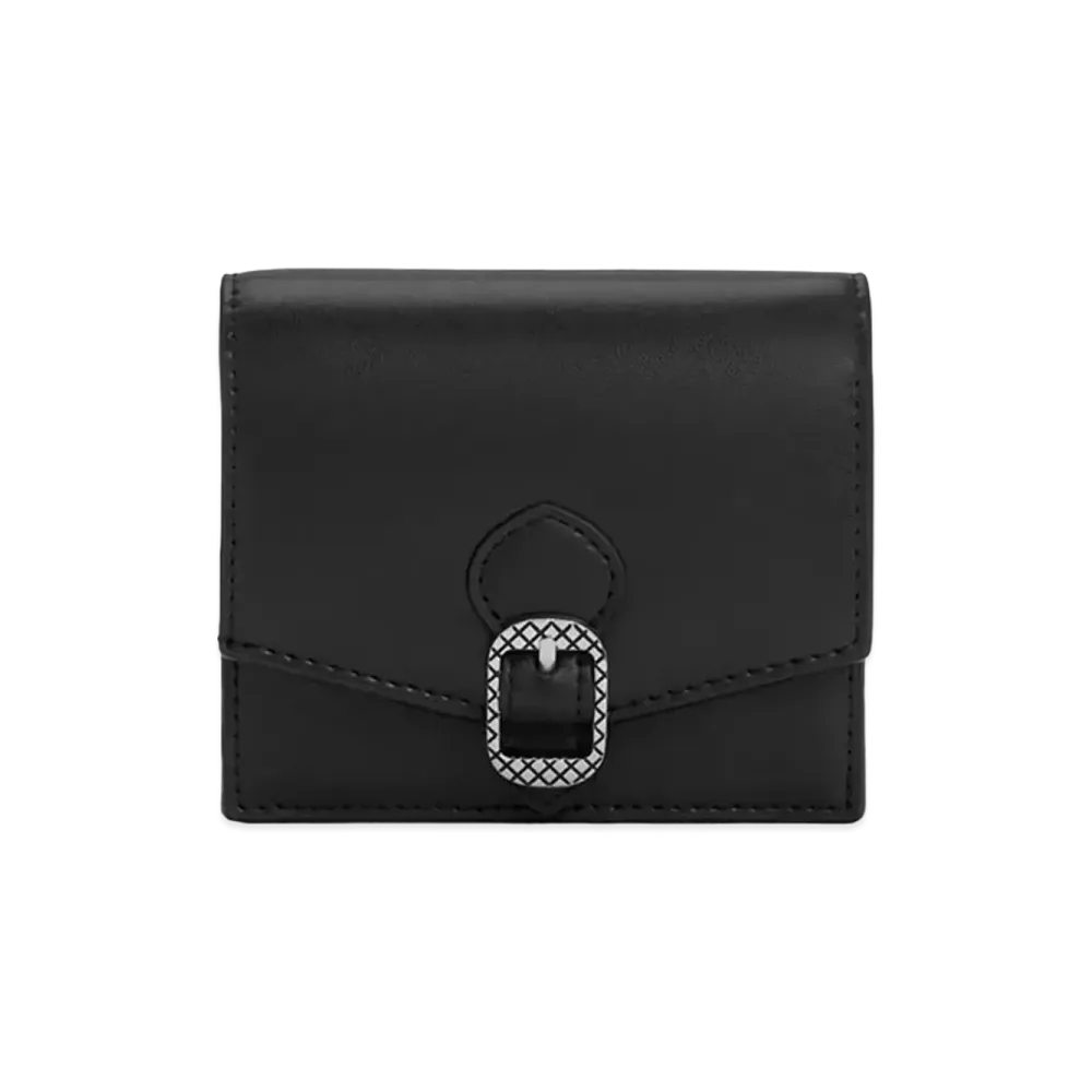 CHARLES & KEITH Abyss Quilt Buckle Wallet "Noir"
