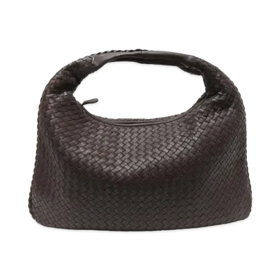 Bottega Veneta Intrecciato One Shoulder Bag ”Brown”