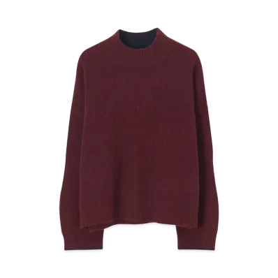 Paul Smith Women's Ribbed Pullover Knit "Burgundy"