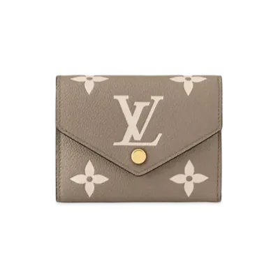 Louis Vuitton Victorine Wallet Monogram Empreinte Leather "Turtledove/Creme"