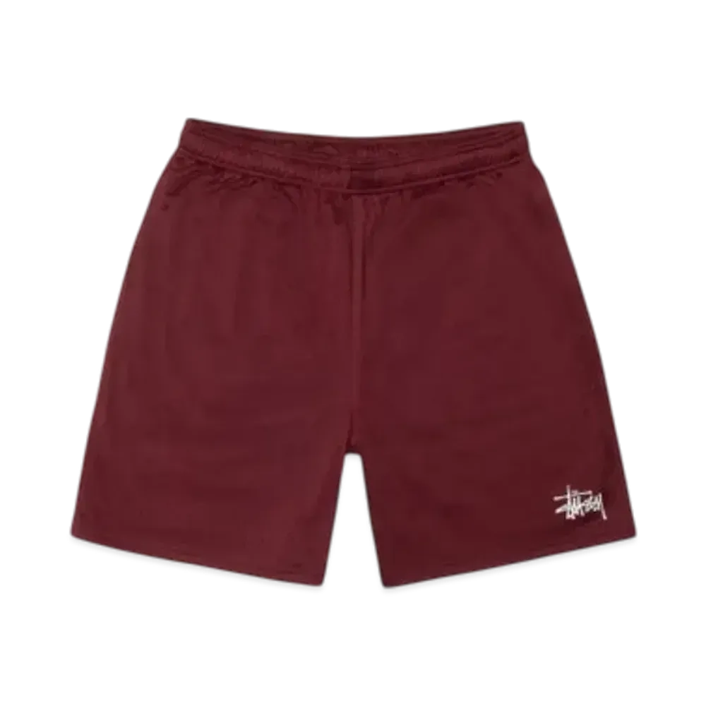 Stussy Basic Mesh Short "Dark Red"