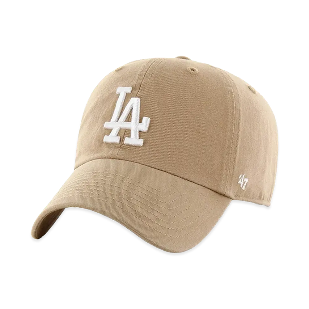 47 Clean Up No Loop Label Los Angeles Dodgers Cap "Khaki/White"