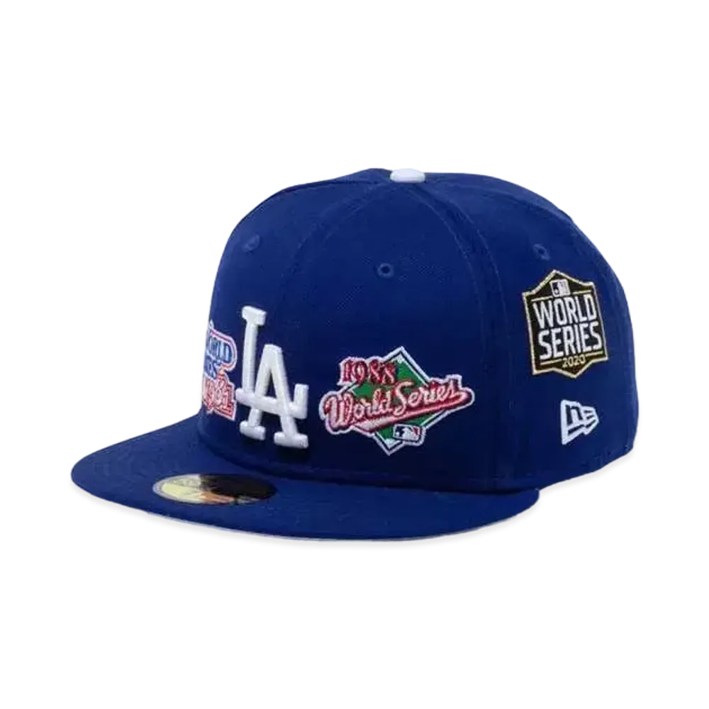 NEW ERA 59Fifty World Champions Los Angeles Dodgers Gray Under Visor "Blue"