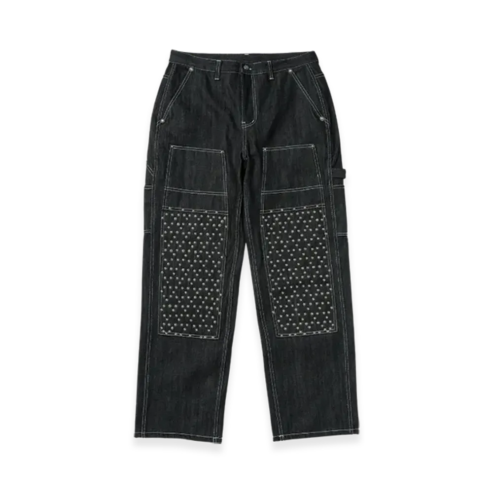 THUG CLUB Angels Studded Work Pants "Black"
