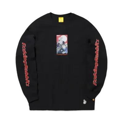 FR2 Rabbits Hanafuda Longsleeve T-shirt "Black"