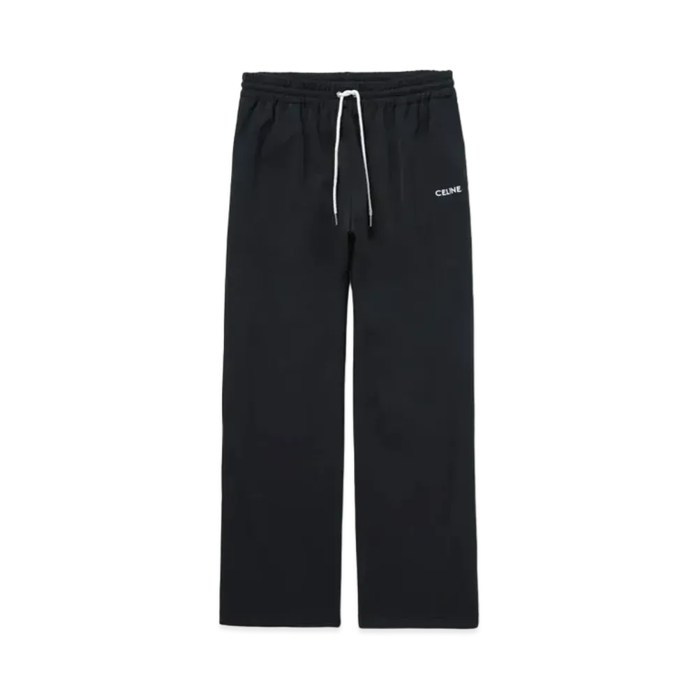 CELINE Reversible Celine Embroidered Track Pants / Jersey "Black"