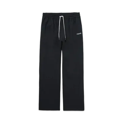 CELINE Reversible Celine Embroidered Track Pants / Jersey "Black"