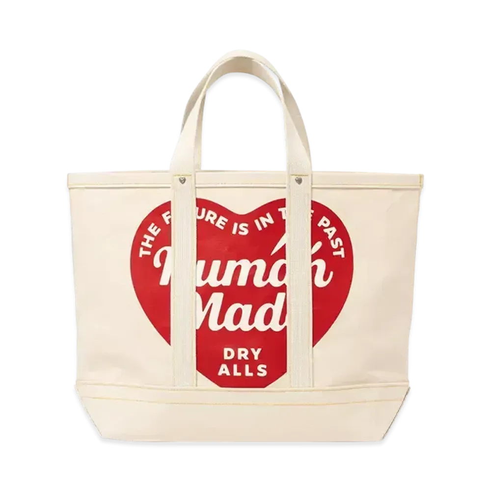 HUMAN MADE Canvas Tote Large "White"