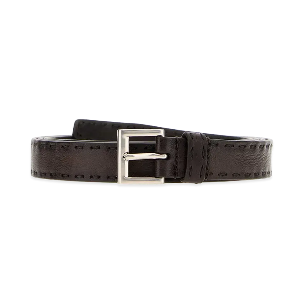 PRADA Nappa Leather Belt "Brown"