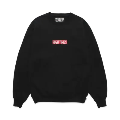 WACKO MARIA x HIGH TIMES Heavy Weight Crew Neck Sweat Shirt "Black"