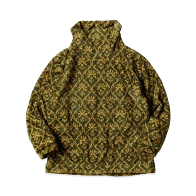 KAPITAL Yosemite Arabesque Pattern Fleece Big High Neck Sweat "Khaki"
