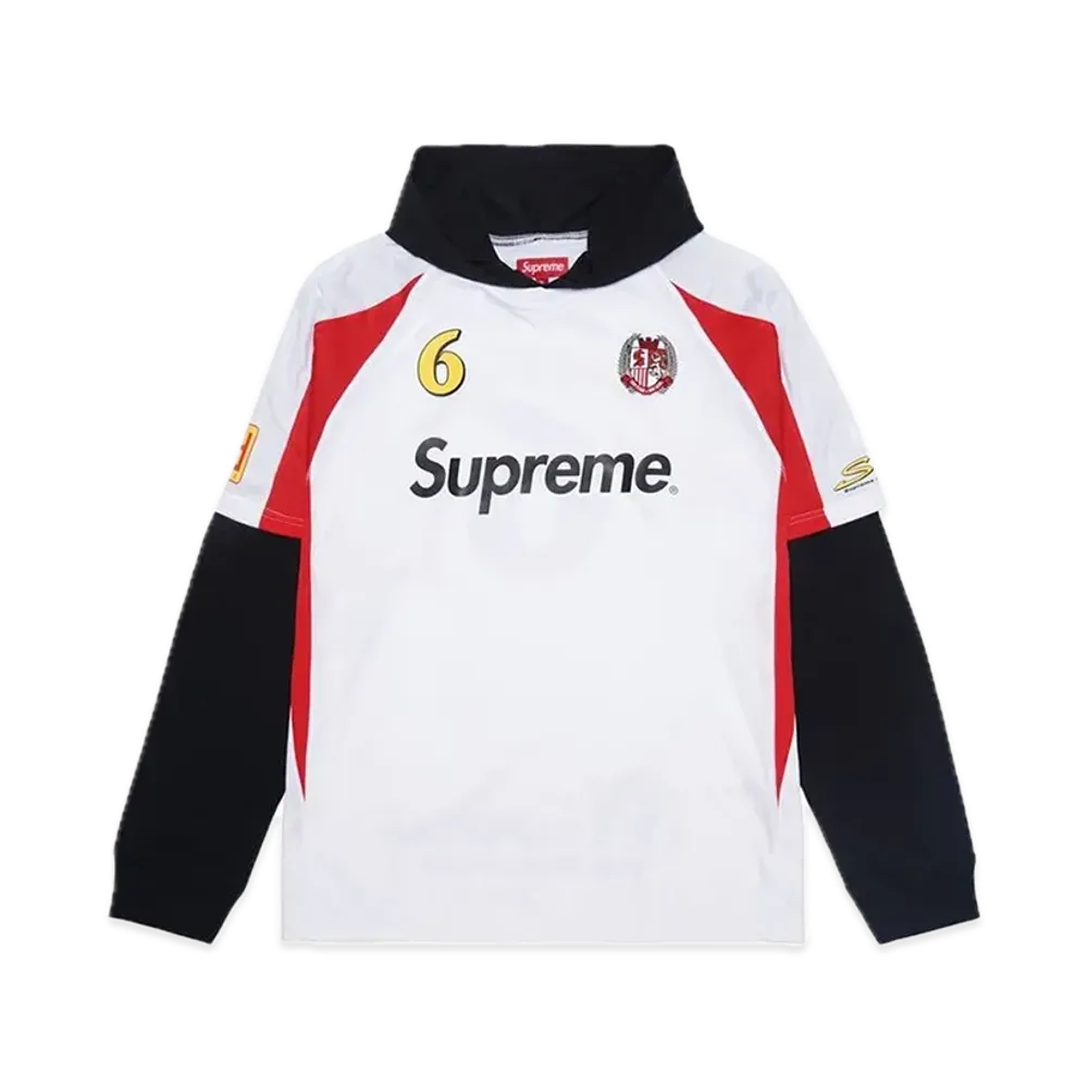 Supreme Hooded Soccer Jersey "White"