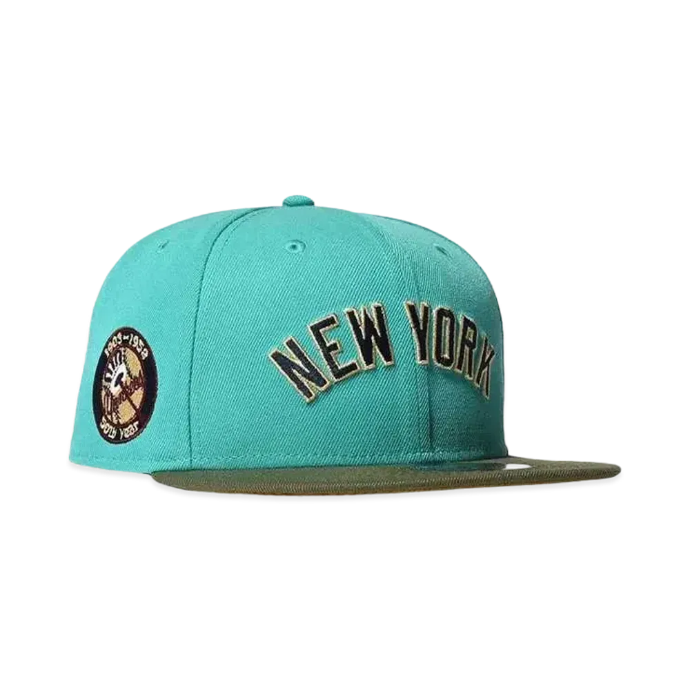 HOME GAME NEW YORK YANKEES 50TH 59FIFTY "TEAL/OLIVE"