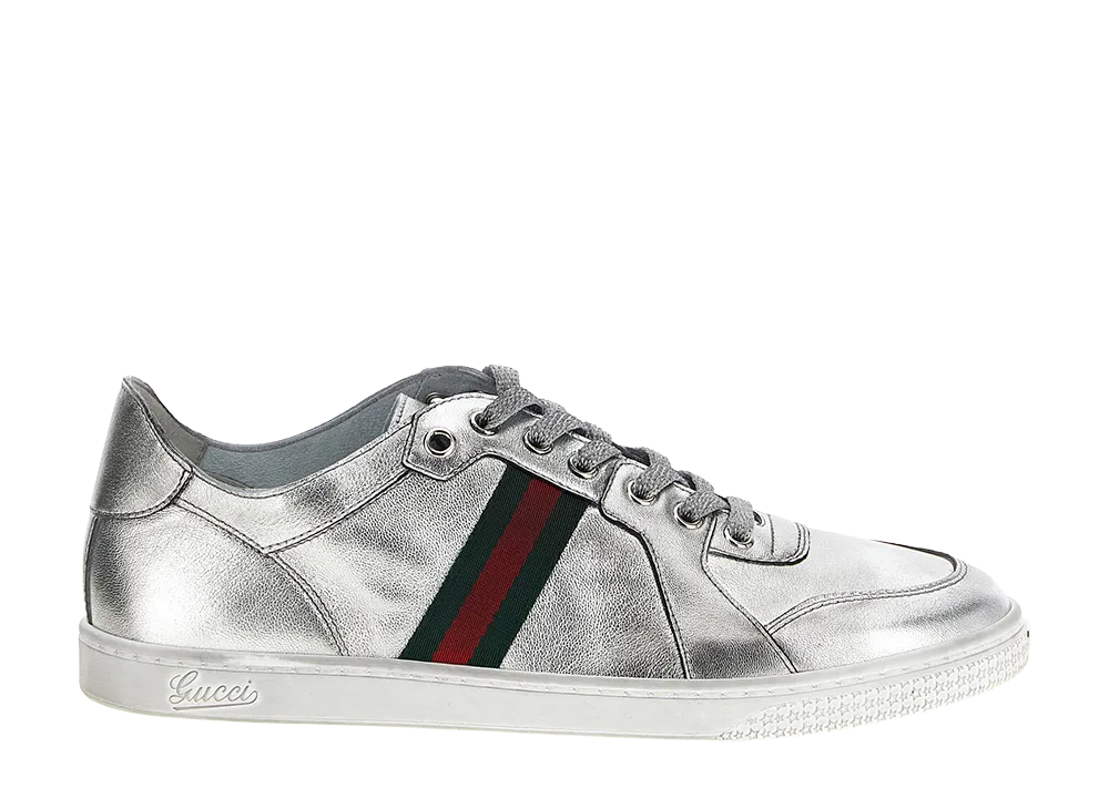 GUCCI Women's Stretch Sneakers "Silver"