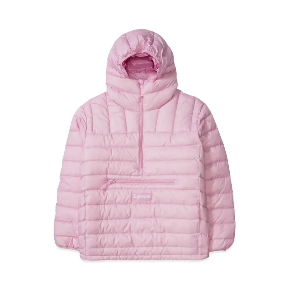 Supreme Micro Down Half Zip Hooded Pullover "Light Pink"
