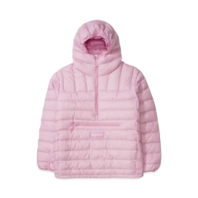 Supreme Micro Down Half Zip Hooded Pullover "Light Pink"