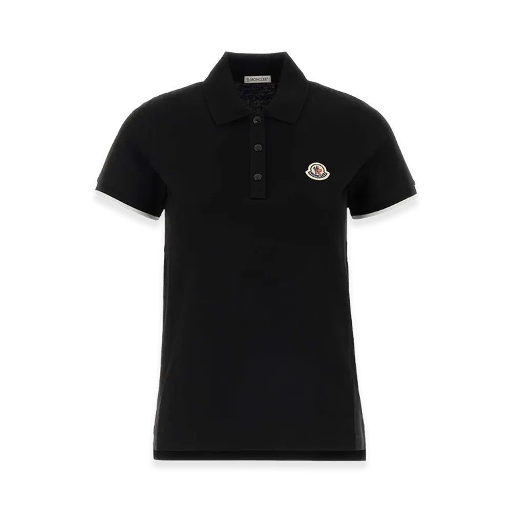 MONCLER Women's Piquet Polo Shirt "Black"