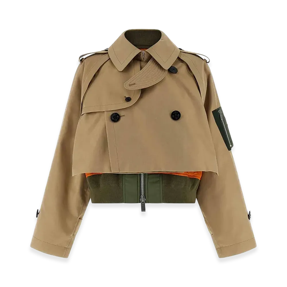 sacai Women's Double Layer Trench Jacket "Beige"
