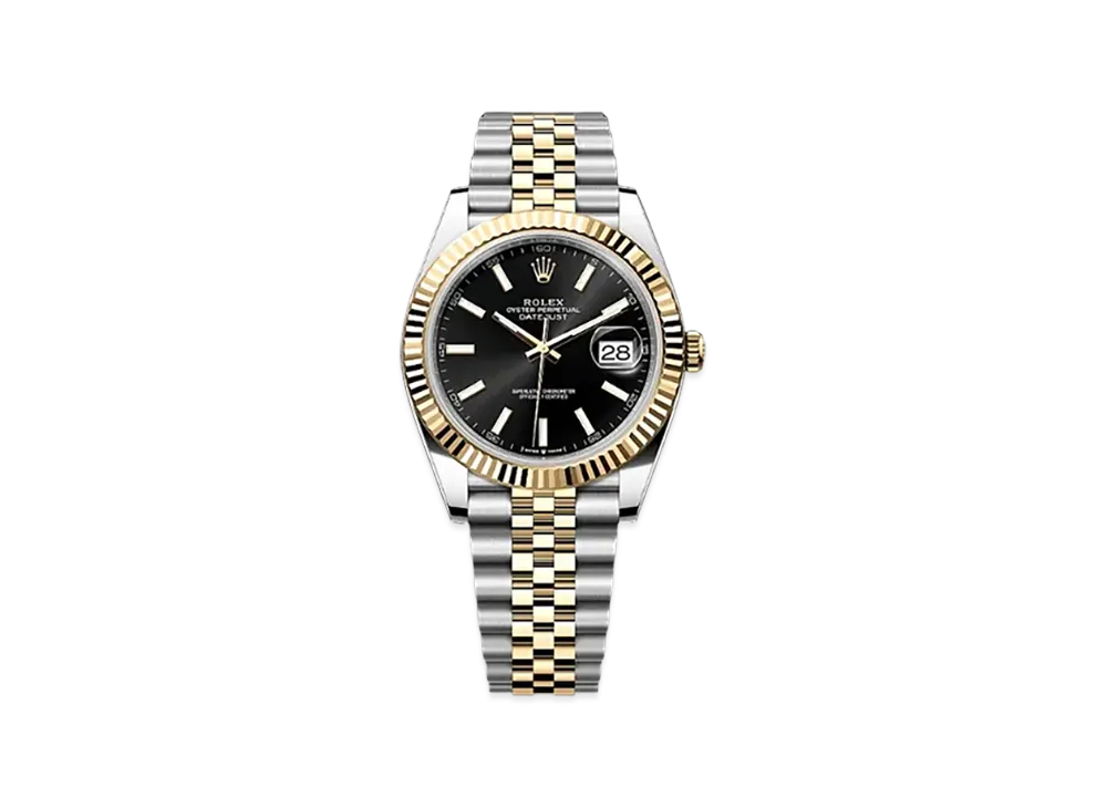ROLEX Lady-Datejust Oystersteel & White Gold Diamonds "Black"
