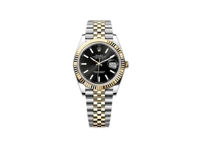 ROLEX Lady-Datejust Oystersteel & White Gold Diamonds "Black"