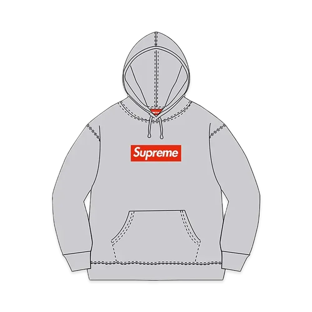 Supreme Box Logo Hooded Sweatshirt "Heather Grey" (09FW)