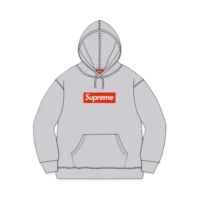Supreme Box Logo Hooded Sweatshirt "Heather Grey" (09FW)
