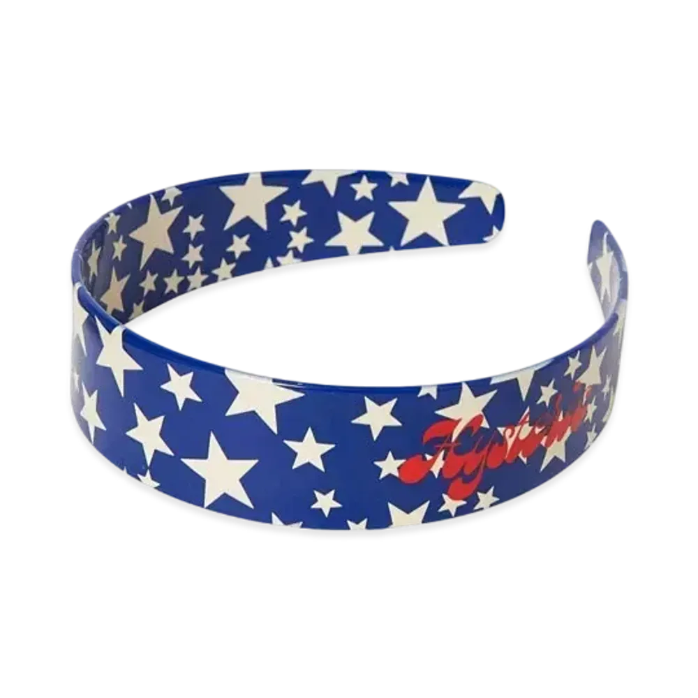 HYSTERIC GLAMOUR Classic Star Pattern Head Band "Blue"