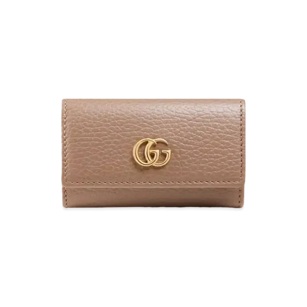 GUCCI GG Marmont Leather Key Case "Beige"