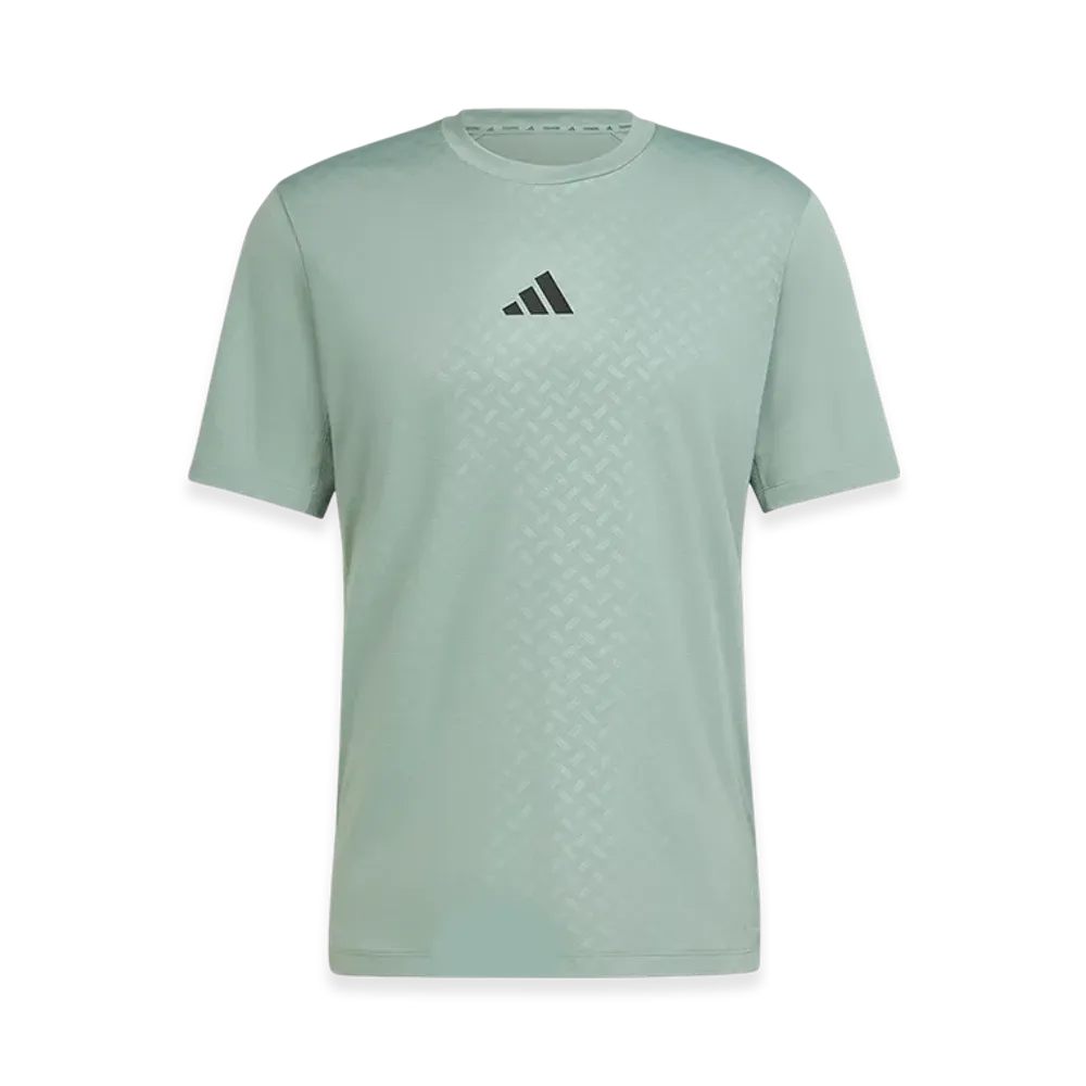 adidas Power Three Stripes Short-Sleeve T-Shirt "Silver Green"