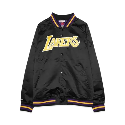 Mitchell&Ness NBA LIGHTWEIGHT SATIN JACKET VINTAGE LOGO LAKERS "BLACK"