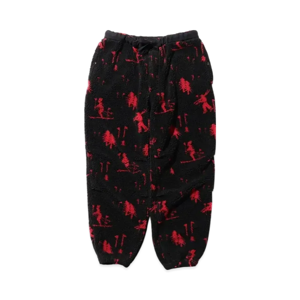 BEAMS GYM Pants Wide Jacquard Boa "Skier"