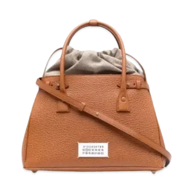Maison Margiela 5AC Medium Drawstring Shoulder Bag "Brown"