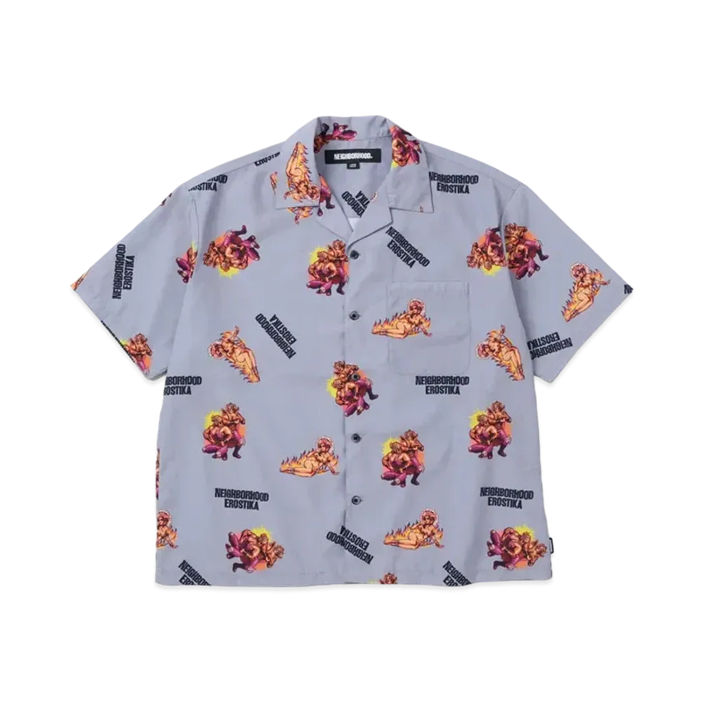 NEIGHBORHOOD x EROSTIKA . Hawaiian Shirt SS "Gray"