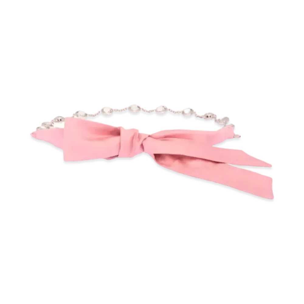 MIU MIU Crystal Chain Belt "Pink"