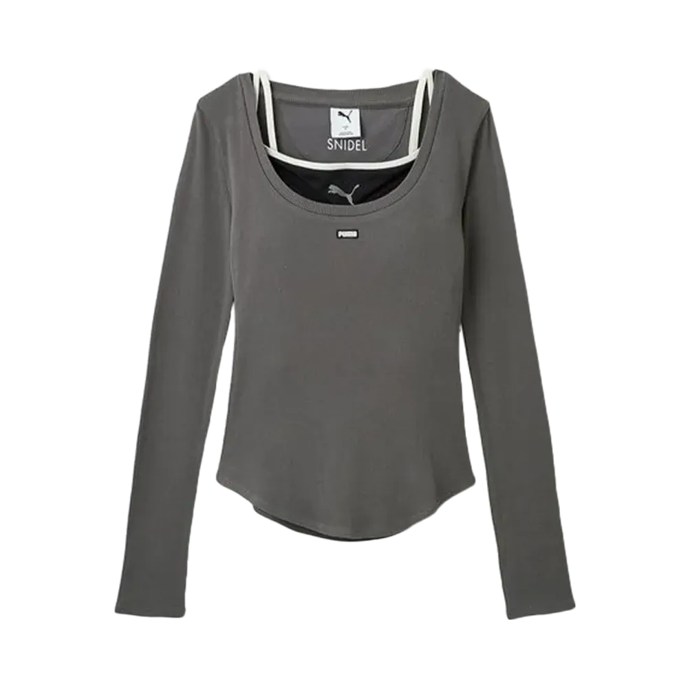 PUMA x SNIDEL Layered Cut And Sew "Gray"