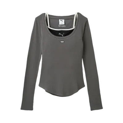 PUMA x SNIDEL Layered Cut And Sew "Gray"