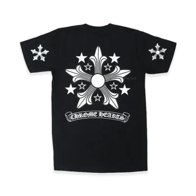 Chrome Hearts Scroll Label Large Star S/S T-Shirt "Black"