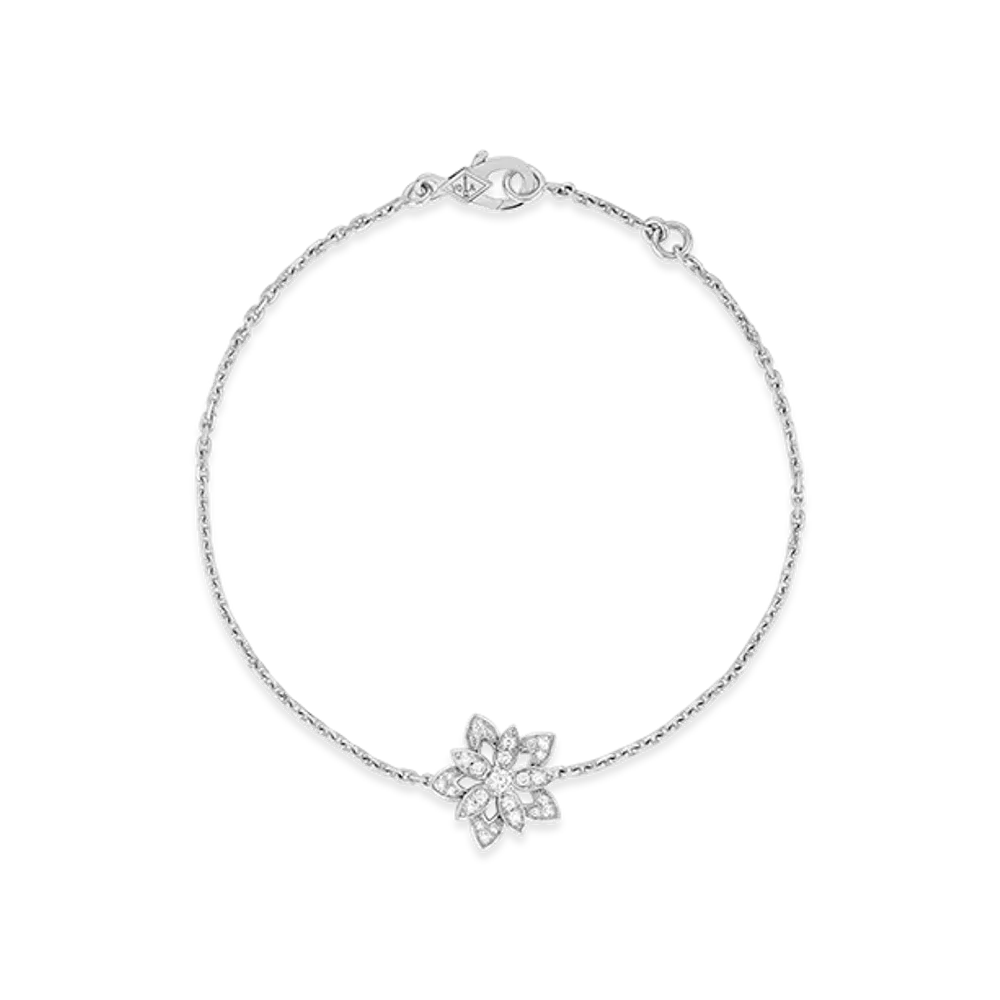 Van Cleef & Arpels Lotus bracelet mini model "18K White gold/Diamond"