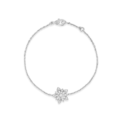 Van Cleef & Arpels Lotus bracelet mini model "18K White gold/Diamond"