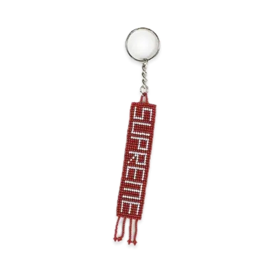 Supreme Beaded Keychain "Red"